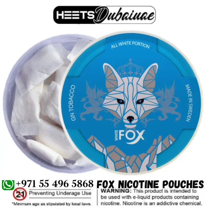 white fox nicotine pouches gn tobacco 18mg