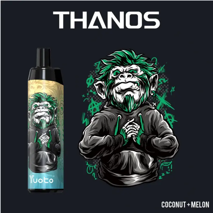 new yuoto thanos disposable vape 5000 puffs banana ice