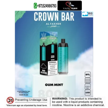 Al Fakher Gum Mint Crown Bar 8000 Puffs