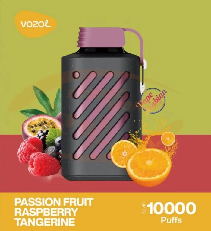 vozol gear 10000 puffs passion fruit raspberry tangerine