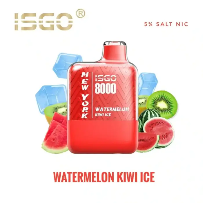 isgo new york 8000 puffs watermelon kiwi ice