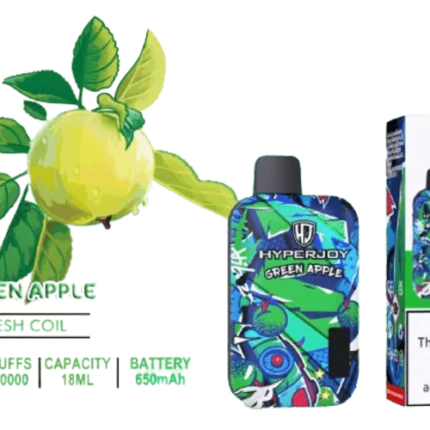 Hyperjoy 10000 Puffs Green Apple