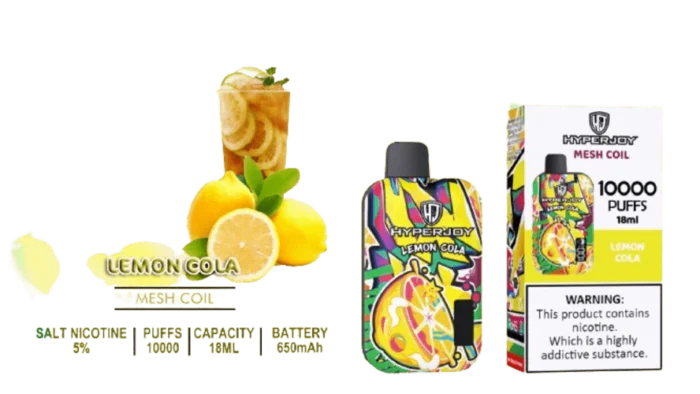 hyperjoy 10000 puffs lemon cola