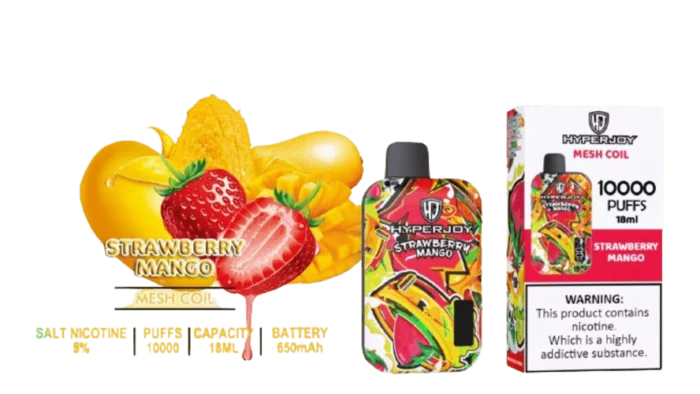 hyperjoy 10000 puffs strawberry mango