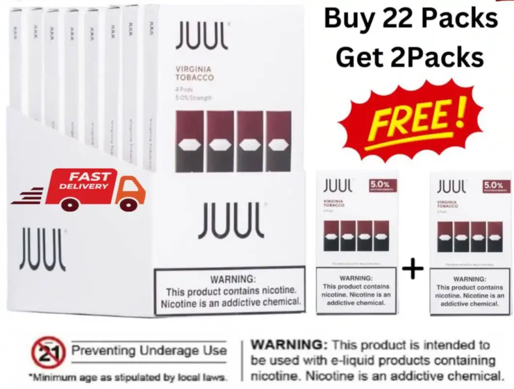 JUUL VIRGINIA TOBACCO POD 3% & 5% (USA Made)