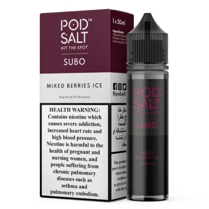 Pod Salt SUBO 3mg/50ml Eliquid Mixed Berries Ice