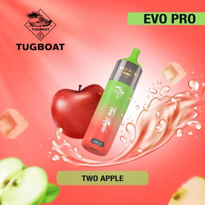 tugboat evo pro 15000 puffs vape two apple