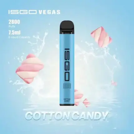 NEW ISGO VEGAS Vape 2800 Puffs Cotton Candy