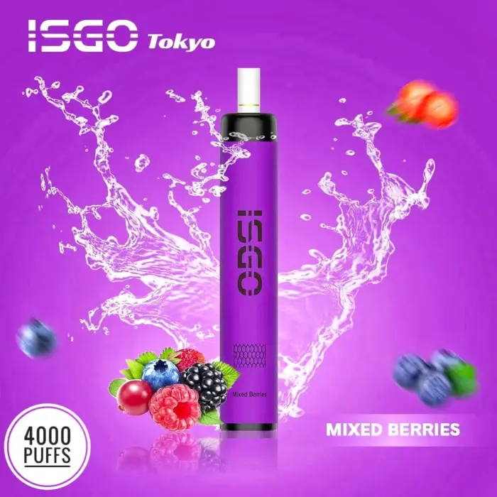 new isgo tokyo 4000 puffs mixed berries