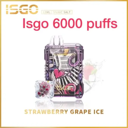 ISGO Vape 6000 Puffs Strawberry Grape Energy