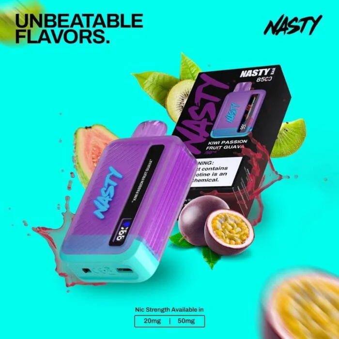 nasty vape 8500 kiwi passion fruit guava