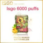 ISGO Vape 6000 Puffs Peach Mango Watermelon