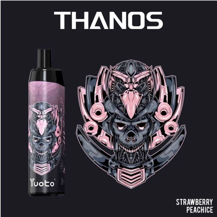 yuoto thanos vape 5000 puffs strawberry peach ice