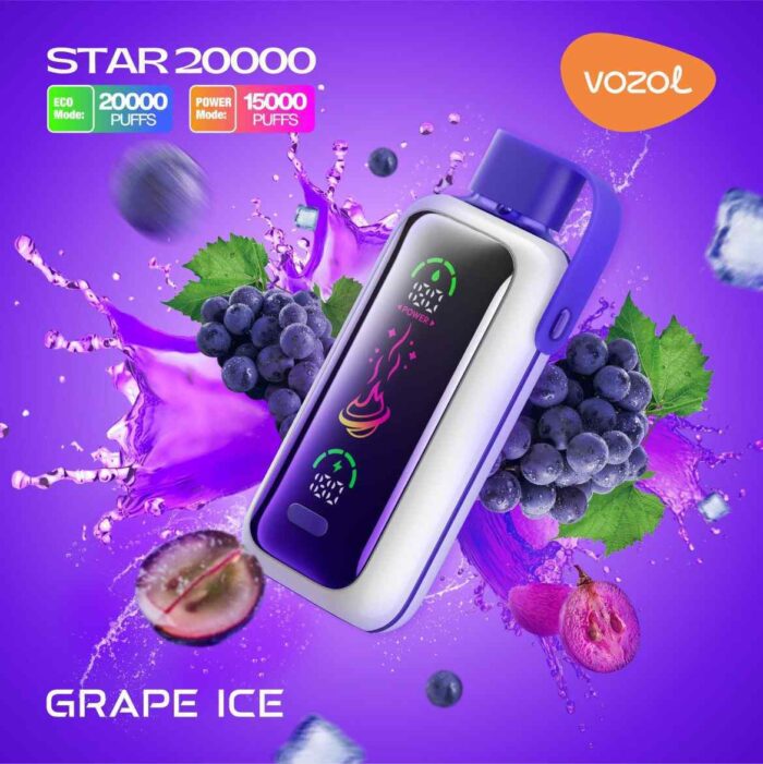 vozol star 20000 puffs grape ice